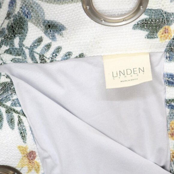 NEW Linden Street Blackout Single Curtain Panel Multi Floral Green Blue 50x108 - Picture 8 of 10